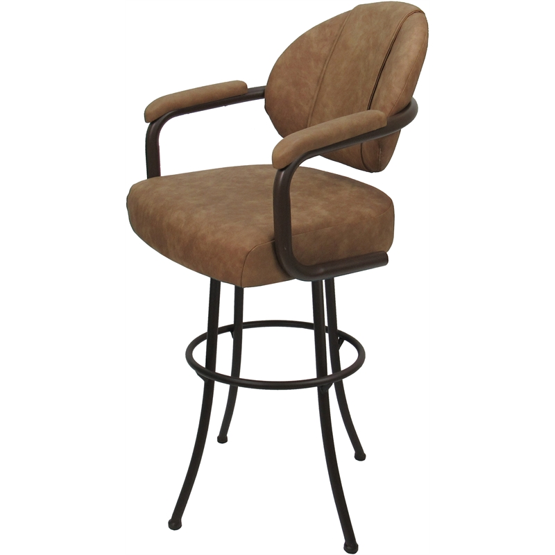 Pemberly Row Swivel Metal Bar Stool 30