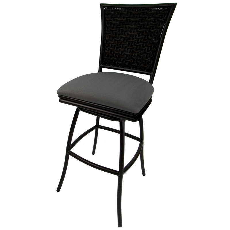 Pemberly Row 5-Piece Outdoor/Indoor Pub Set in Dark Gray/Black