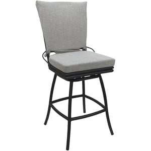 Pemberly Row Counter 26&quot Bar Stool - without Arms in White & Gray