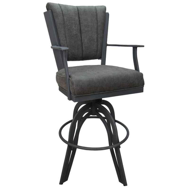 Pemberly Row Swivel Tilt Metal Counter Stool 24