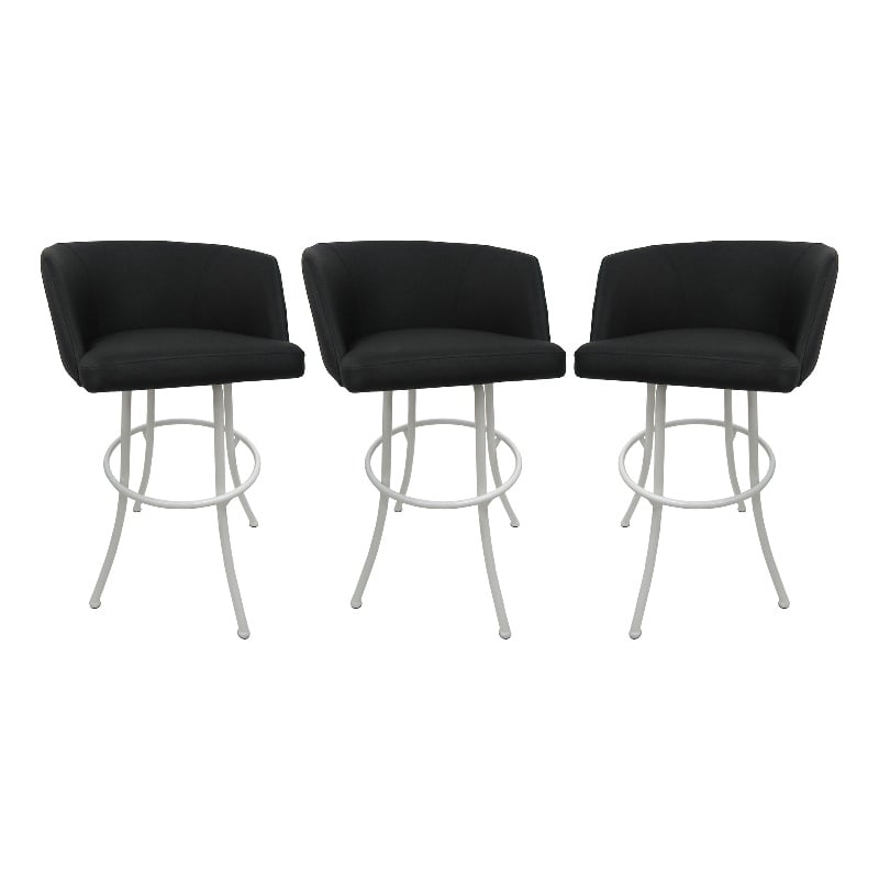 Pemberly Row Contemporary Swivel Metal Bar Stool 30