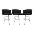 Pemberly Row Contemporary Swivel Metal Bar Stool 30