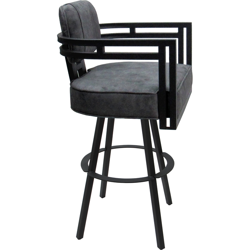 Pemberly Row Swivel Metal Counter Stool 26