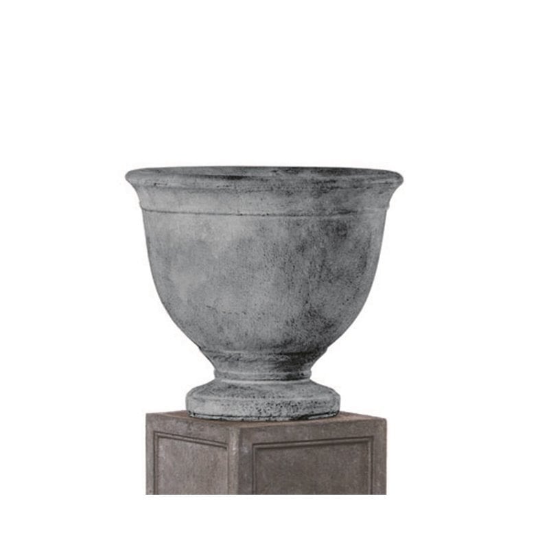 Pemberly Row Fiberstone Planter Urn with Drain Hole in Stormcloud