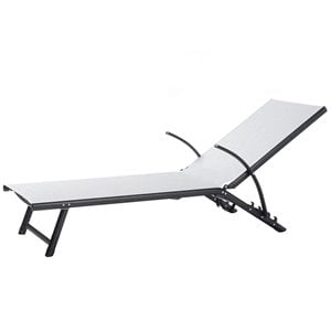 Pemberly Row Contemporary Adjustable Patio Chaise Lounge - Set of 2