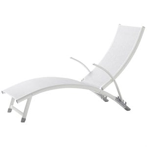 Pemberly Row Contemporary Adjustable Patio Chaise Lounge - Set of 2