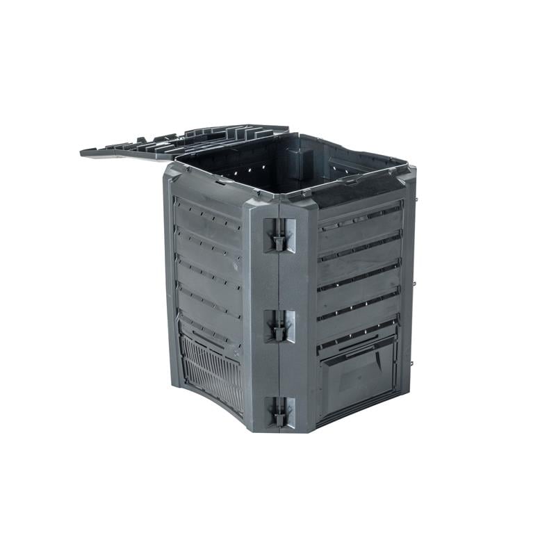 Pemberly Row 100 Gallon Resin Outdoor Composter in Black Rust