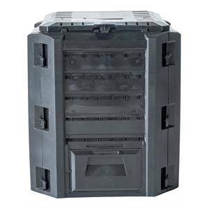 Pemberly Row 100 Gallon Resin Outdoor Composter in Black Rust