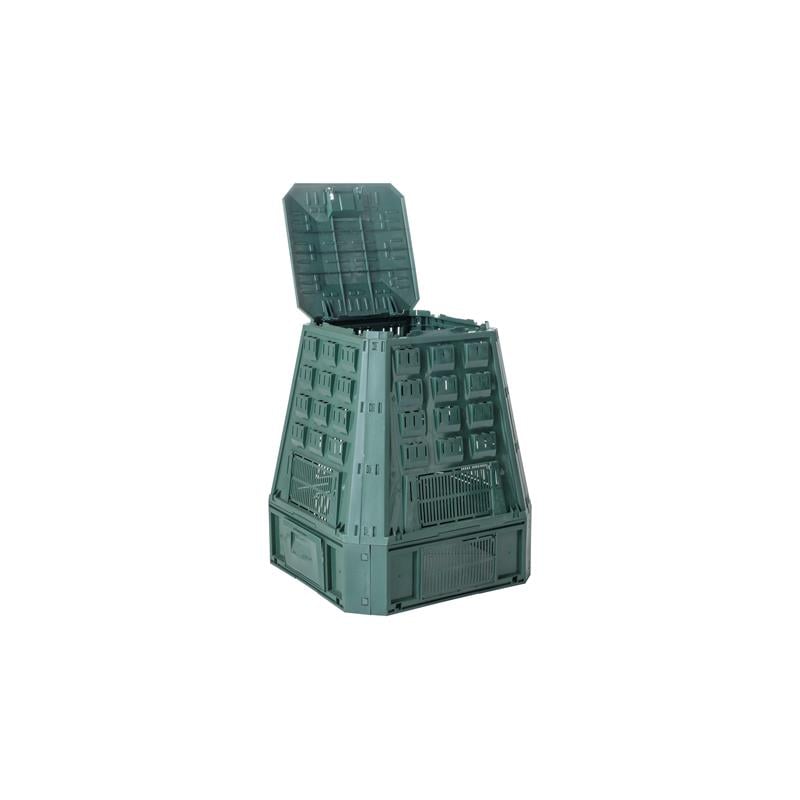 Pemberly Row 180 Gallon Resin Outdoor Composter in Forest Green