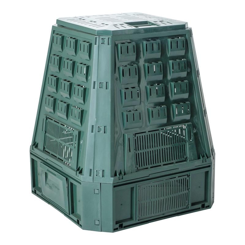 Pemberly Row 180 Gallon Resin Outdoor Composter in Forest Green