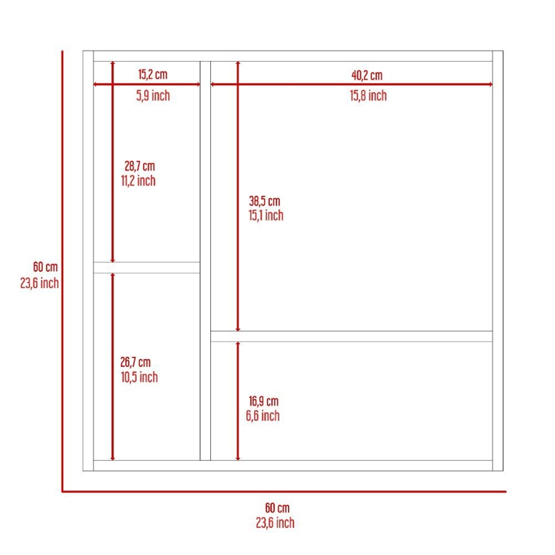 Pemberly Row Engineered Wood Medicine Cabinet with 1 Door and 4 Shelves in Black