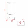 Pemberly Row Wood Closet with 2 Door Cabinets and 1 Drawer in Light Oak