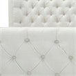 Pemberly Row Queen Tufted Panel Bed with Wingback Headboard in Antique White