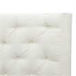 Pemberly Row Queen Tufted Panel Bed with Wingback Headboard in Antique White
