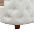 Pemberly Row Queen Tufted Panel Bed with Wingback Headboard in Antique White