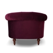 Pemberly Row Tufted Accent Chair with Nailhead Trim in Burgundy