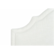 Pemberly Row Contemporary Upholstered Queen Headboard in Antique White