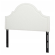 Pemberly Row Contemporary Upholstered Queen Headboard in Antique White