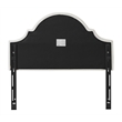Pemberly Row Contemporary Upholstered Queen Headboard in Antique White