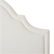 Pemberly Row Contemporary Upholstered Queen Headboard in Antique White