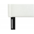 Pemberly Row Contemporary Upholstered Queen Headboard in Antique White