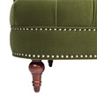 Pemberly Row Contemporary Chesterfield Loveseat in Olive Green Velvet
