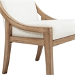 Pemberly Row High Back Reclaimed Pine Wood Dining Chair Set of 2 in Chenille