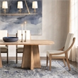 Pemberly Row High Back Reclaimed Pine Wood Dining Chair Set of 2 in Chenille
