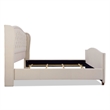 Pemberly Row Tufted Wingback King Bed with Nailhead Accents in Sky Neutral