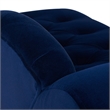 Pemberly Row Tufted Roll Arm Chaise Lounge with Nailhead Trim in Navy Blue