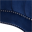 Pemberly Row Tufted Accent Chair with Nailhead Trim in Navy Blue