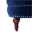 Pemberly Row Tufted Accent Chair with Nailhead Trim in Navy Blue