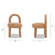Pemberly Row Arched Upholstered Dining Side Chair Set of 2 in Orange Chenille