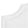 Pemberly Row Upholstered King Headboard with Clean Lines in Antique White