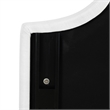 Pemberly Row Upholstered King Headboard with Clean Lines in Antique White