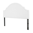 Pemberly Row Upholstered King Headboard with Clean Lines in Antique White