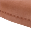 Pemberly Row Diamond Tufted Accent Chair with Rolled Arms in Peach Orange Velvet