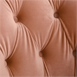Pemberly Row Diamond Tufted Accent Chair with Rolled Arms in Peach Orange Velvet