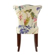 Pemberly Row Upholstered Accent Chair with Nailhead Trim in Off White Floral