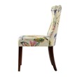 Pemberly Row Upholstered Accent Chair with Nailhead Trim in Off White Floral
