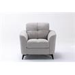 Pemberly Row Light Gray Woven Fabric Sofa Loveseat Chair Living Room Set