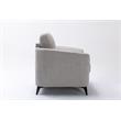 Pemberly Row Light Gray Woven Fabric Sofa Loveseat Chair Living Room Set