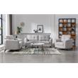 Pemberly Row Light Gray Woven Fabric Sofa Loveseat Chair Living Room Set