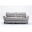 Pemberly Row Light Gray Woven Fabric Sofa Loveseat Chair Living Room Set