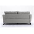 Pemberly Row Light Gray Woven Fabric Sofa Loveseat Chair Living Room Set