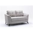 Pemberly Row Light Gray Woven Fabric Sofa Loveseat Chair Living Room Set
