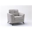 Pemberly Row Light Gray Woven Fabric Sofa Loveseat Chair Living Room Set