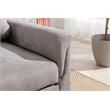Pemberly Row Gray Woven Fabric Convertible Armchair with Tufted Cushions