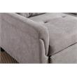 Pemberly Row Gray Woven Fabric Convertible Armchair with Tufted Cushions