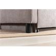 Pemberly Row Gray Woven Fabric Convertible Armchair with Tufted Cushions